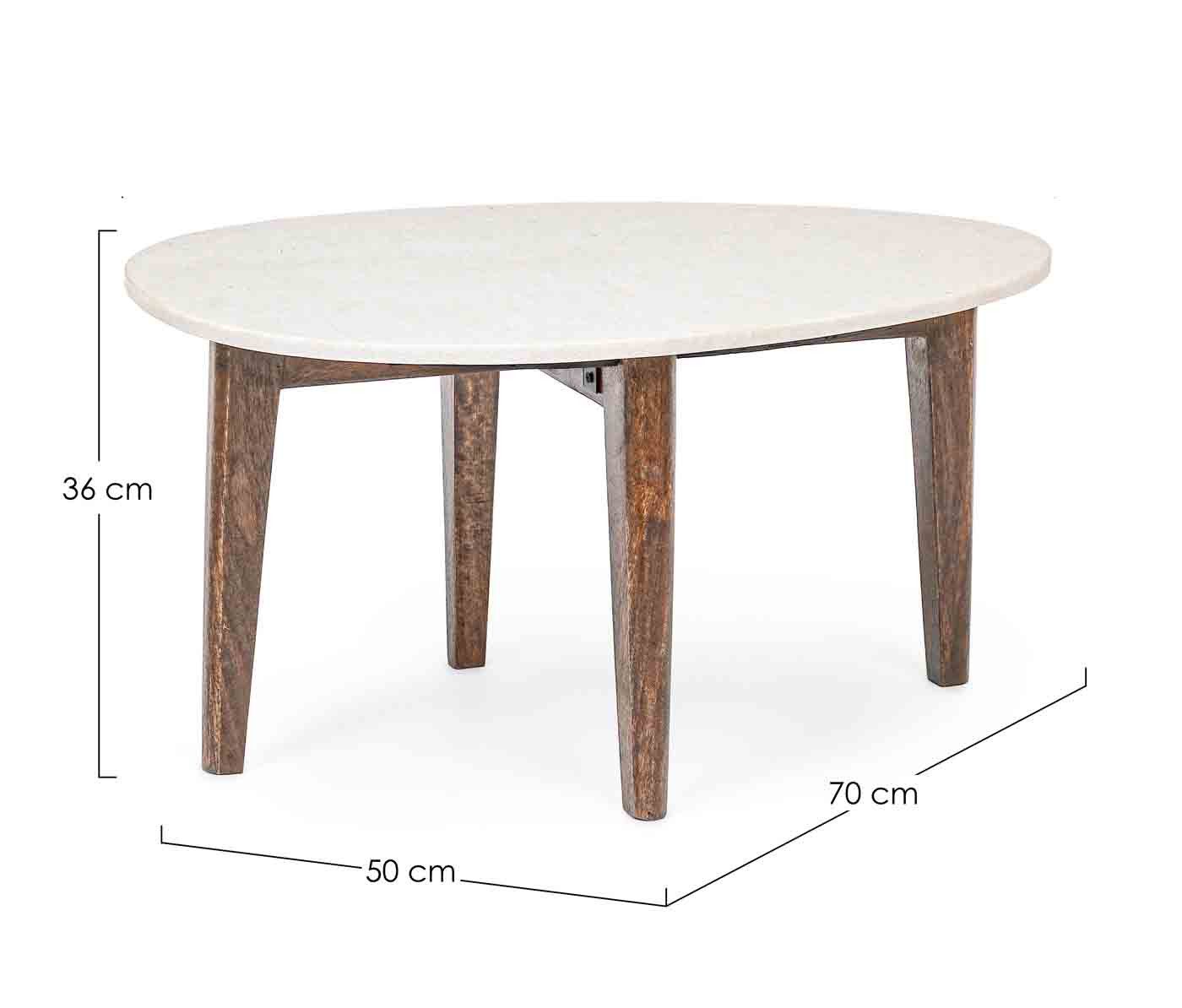 Feeling4Home Beistelltisch Sylvester aus Marmor, 70 cm