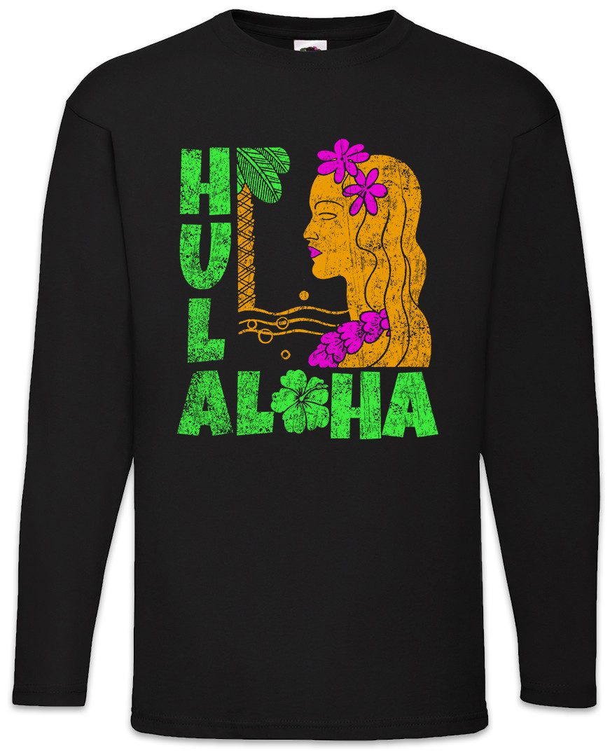 Langarmshirt Hula Girl Langarm T-Shirt Aloha Island Tiki Bar Strand Sailor Beach