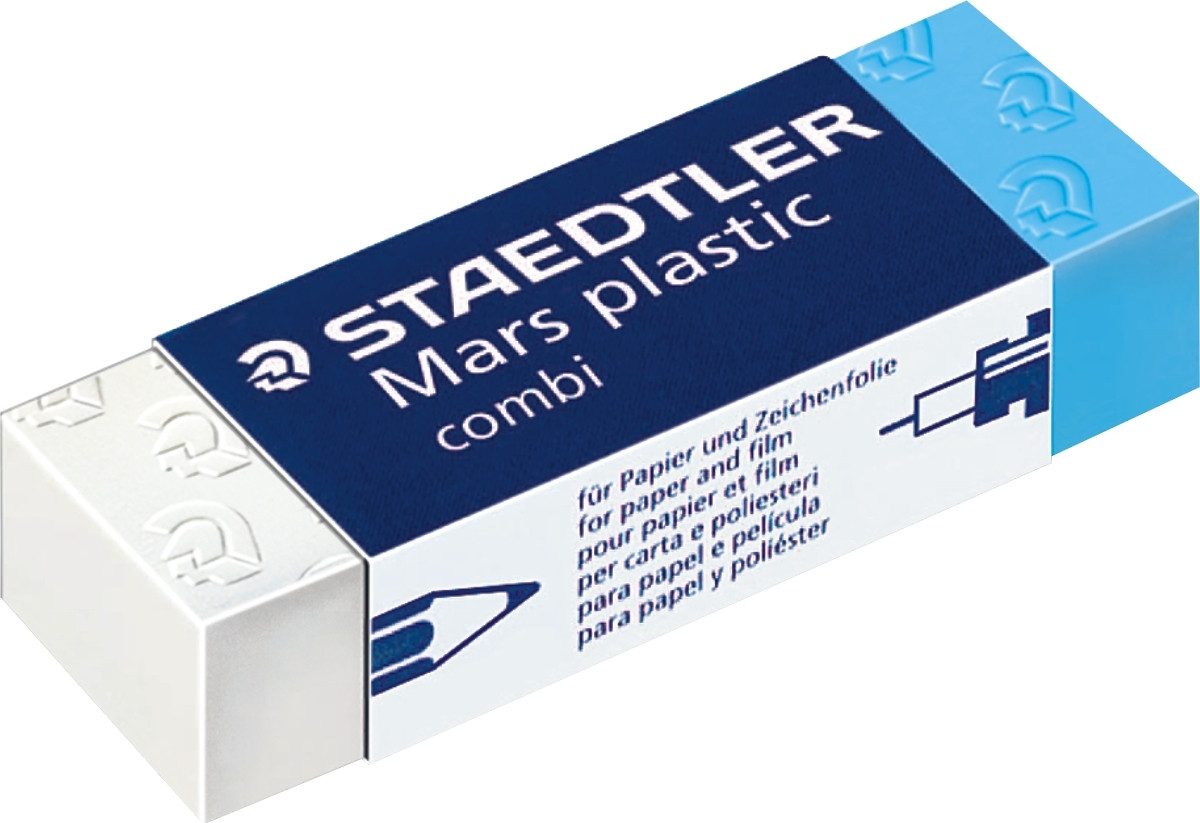 STAEDTLER Radiergummi Radierer Mars plastic combi 65x13x23mm weiß/blau (20 Stück)