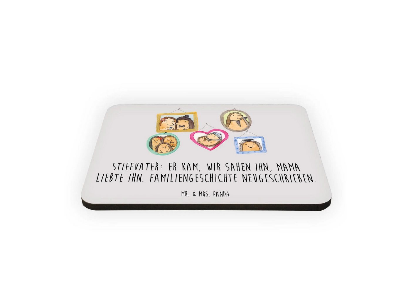 Thumbnail - Mr. & Mrs. Panda Magnet Stiefvater Liebe - Grau Pastell - Geschenk, Verwandte, Familie, Gebur (Packung, 1-St., Stiefvate...