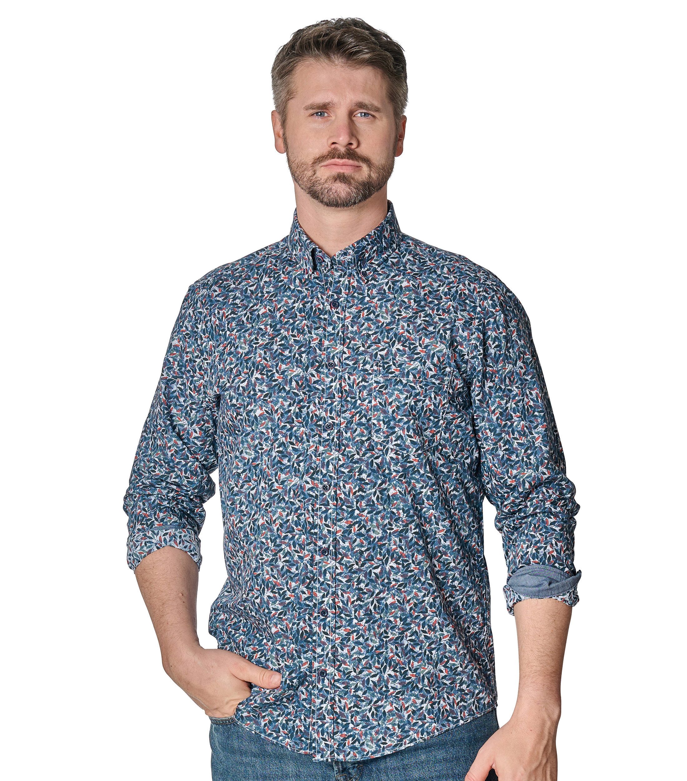 CASAMODA Langarmhemd CASAMODA Freizeithemd Print günstig online kaufen