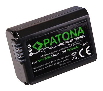 Patona Premium Akku für die Sony Alpha 6000 6400 ZV-E10 Kamera-Akku NP-FW50 1030 mAh