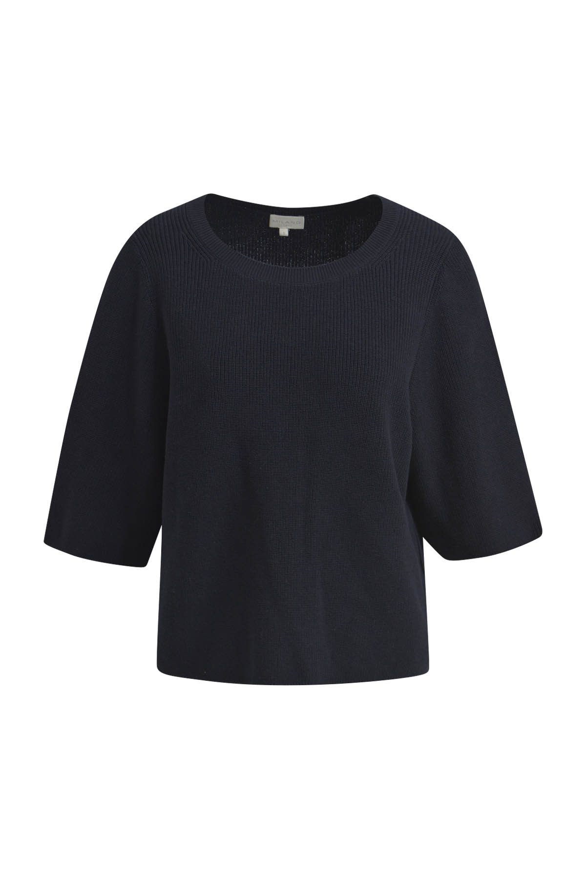 Milano Italy Wollpullover BOXY PULLOVER WITH 1 NAVY