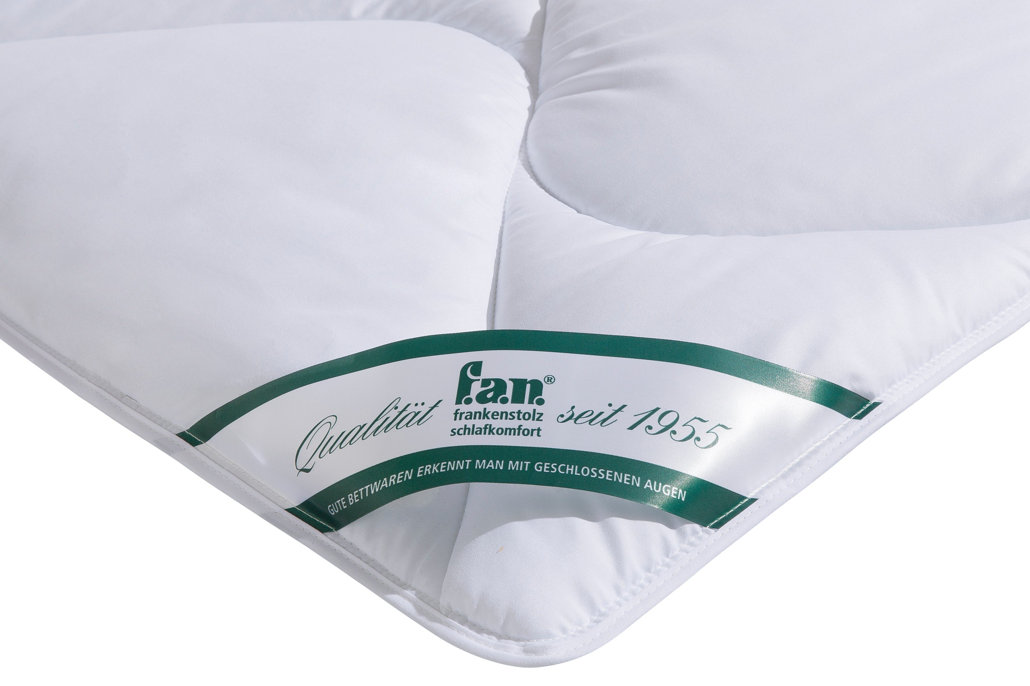 fan Microfaserbettdecke + Kopfkissen Bettwaren-Set in 135x200 cm, für Sommer oder 4-Jahreszeiten, Füllung: Faserbällchen (Kopfkissen), Bezug: Microfaser