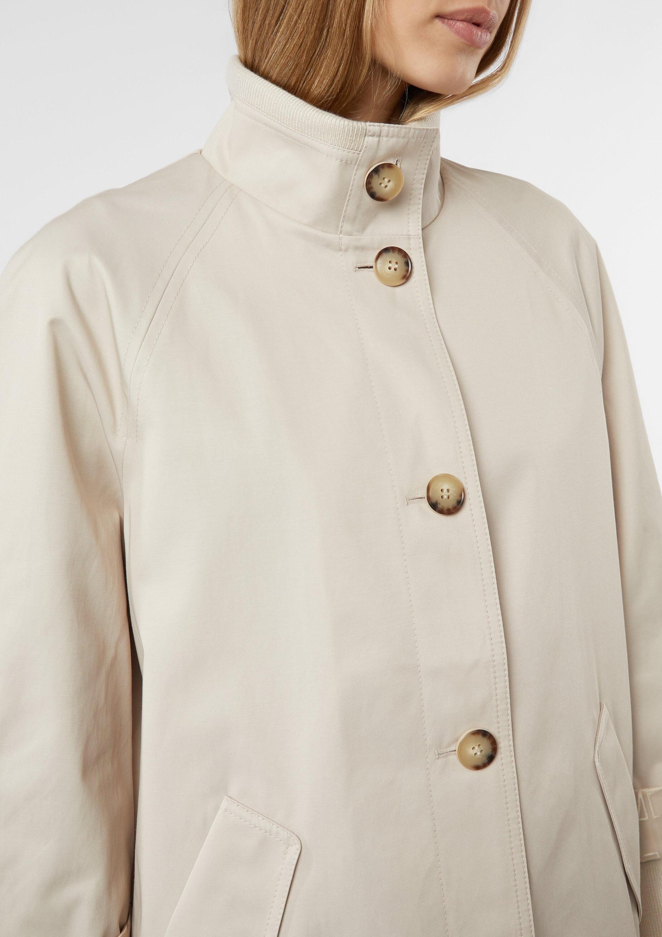 comma Funktionsjacke Outdoor-Jacke Cape-Jacke mit Stehkragen und Rippbündchen