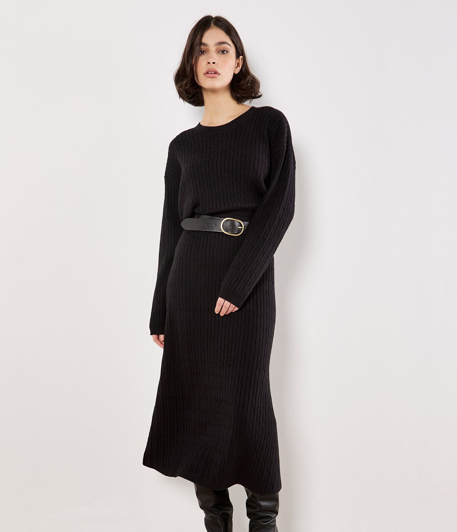 Apricot Strickrock Bleistiftrock (1-tlg) mit Zopfmuster günstig online kaufen