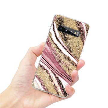 CoolGadget Handyhülle Marmor Slim Case für Samsung Galaxy S10 Plus 6,4 Zoll, Hülle Dünne Silikon Schutzhülle für Samsung S10+ Hülle