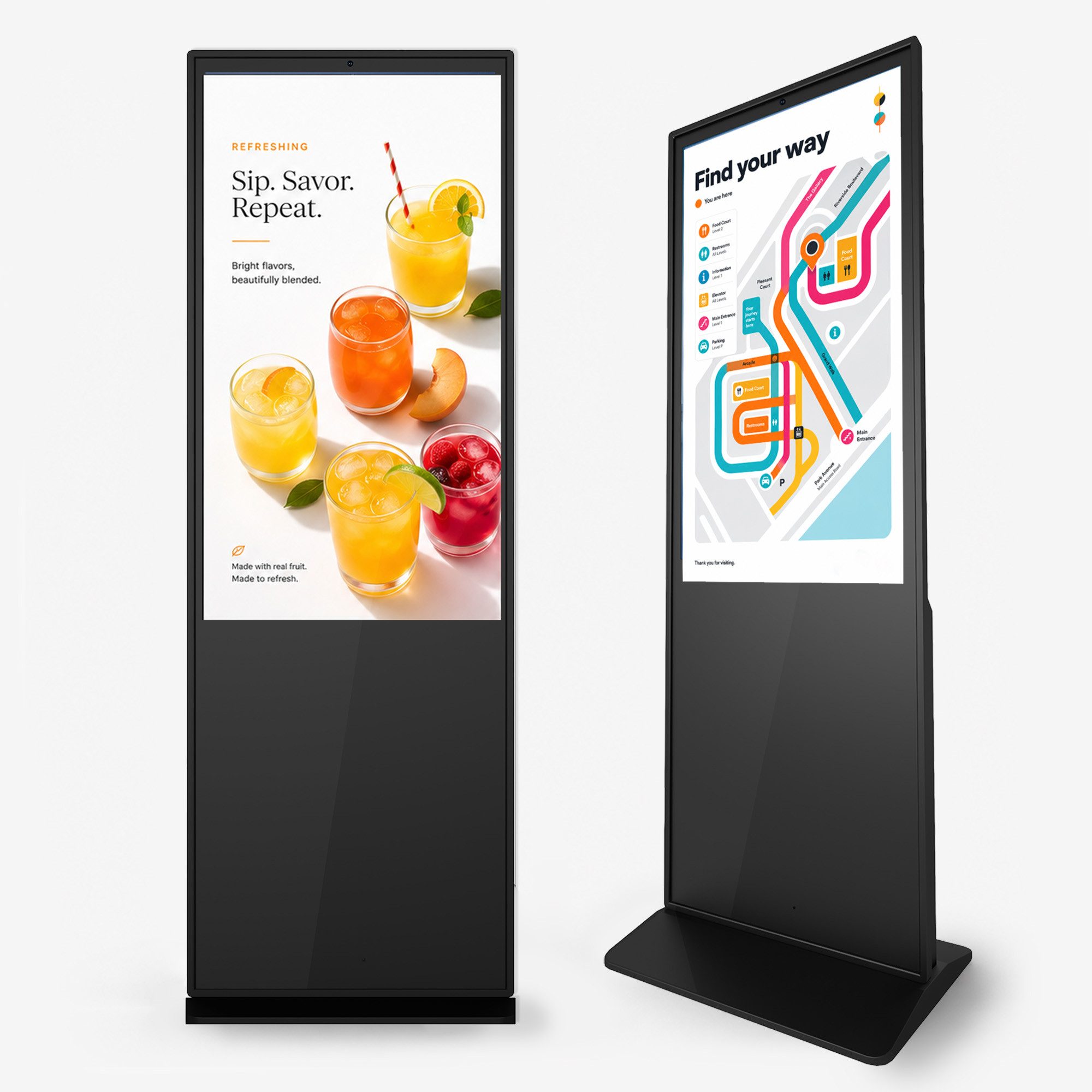 Xoro Einzelrahmen MegaPAD Signage 43T – 43" Full-HD Digital Signage mit Touch, 10-Punkt-Touch, Android 11, 8-MP-Kamera, Remote-Steuerung
