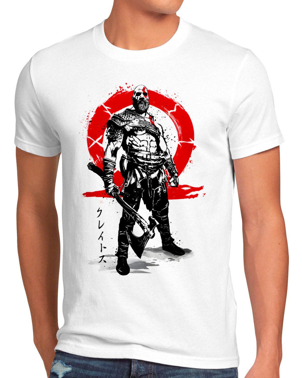 style3 Print-Shirt Herren T-Shirt Shadow God god of action adventure kratos war