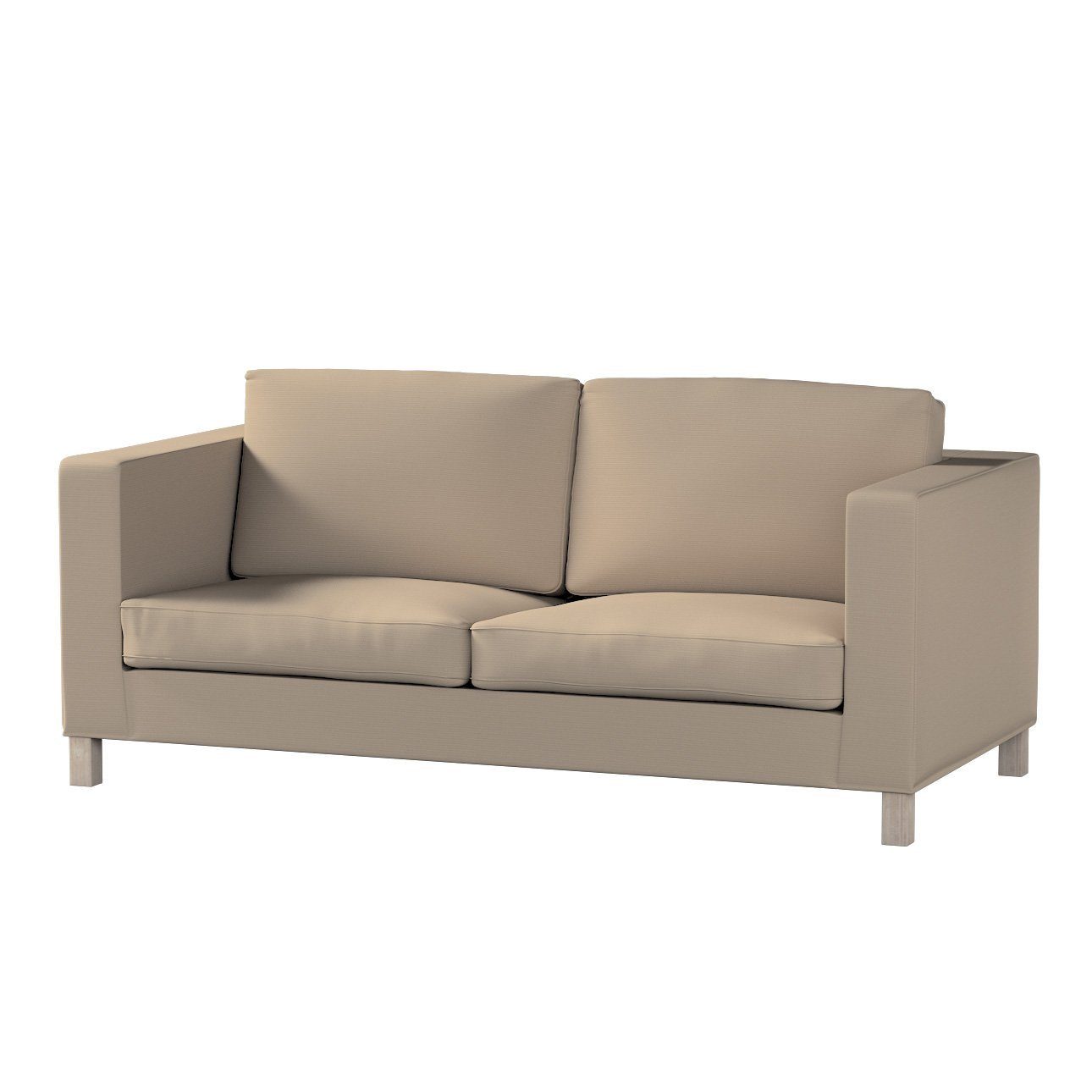 Sofahusse Karlanda Schlafsofa kurz, Cotton Panama, Dekoria grau-braun