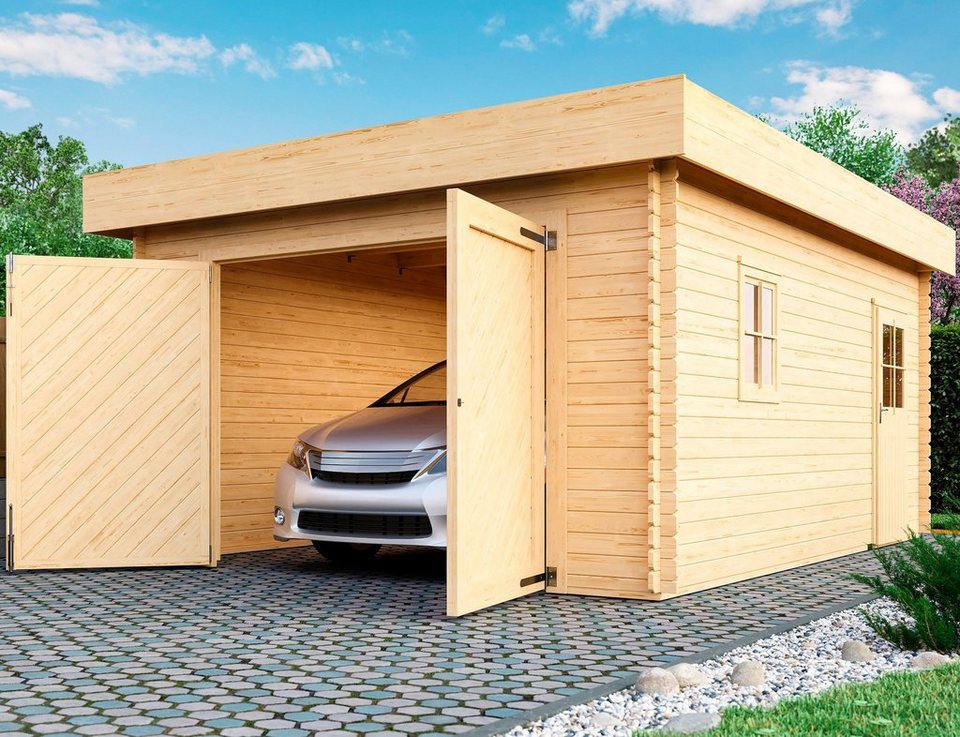 Karibu Garage Marko, BxT: 415x572 cm, 193 cm Einfahrtshöhe, mit Dachfolie