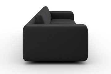machalke® 4-Sitzer valentino, mit breiten Armlehnen, Füße Walnuss, Breite 266 cm