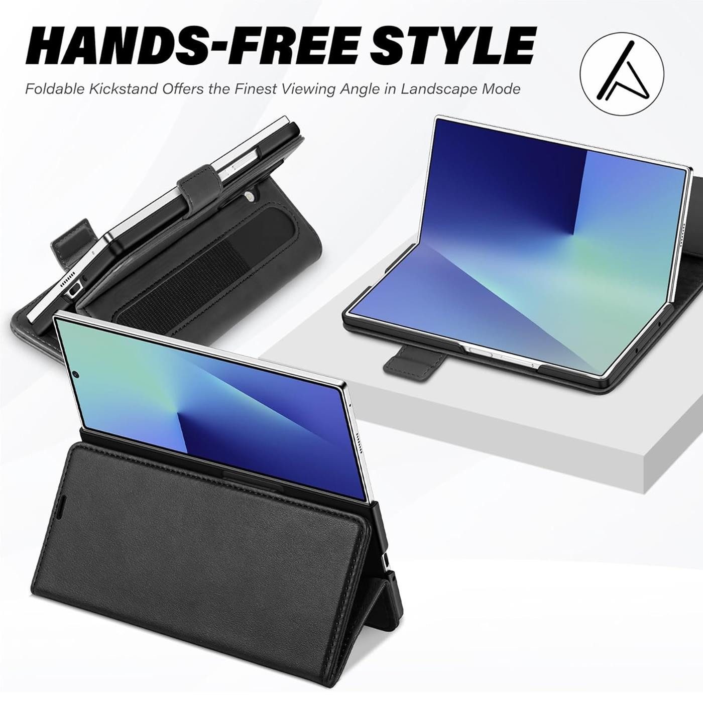CoolGadget Handyhülle Book Case Elegance Tasche für Samsung Galaxy Z Fold 7 8 Zoll, Hülle Halter für Pen Flip Case für Samsung Z Fold 7 5G Schutzhülle
