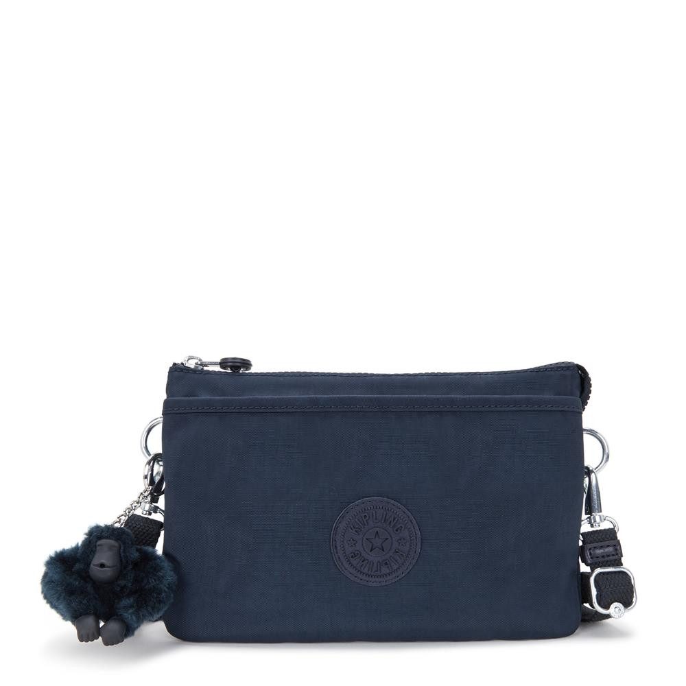 KIPLING Umhängetasche RIRI Blue Bleu 2 Small crossbody, Kleine Umhängetasche, Schultertasche in Blue Bleu 2 (blau)