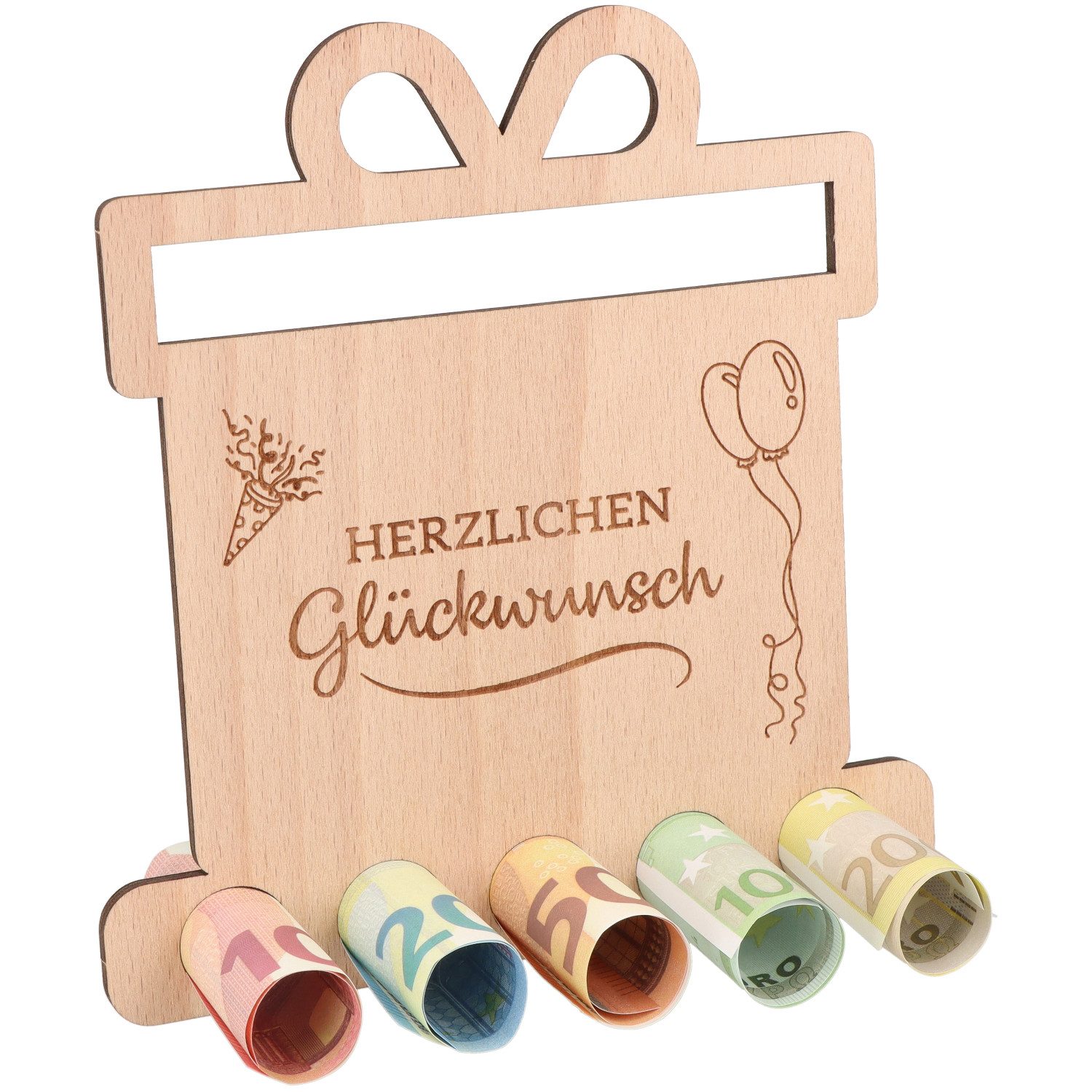 Spruchreif® Spardose Geldgeschenk aus Holz, Gutscheinverpackung, Neutrale G günstig online kaufen