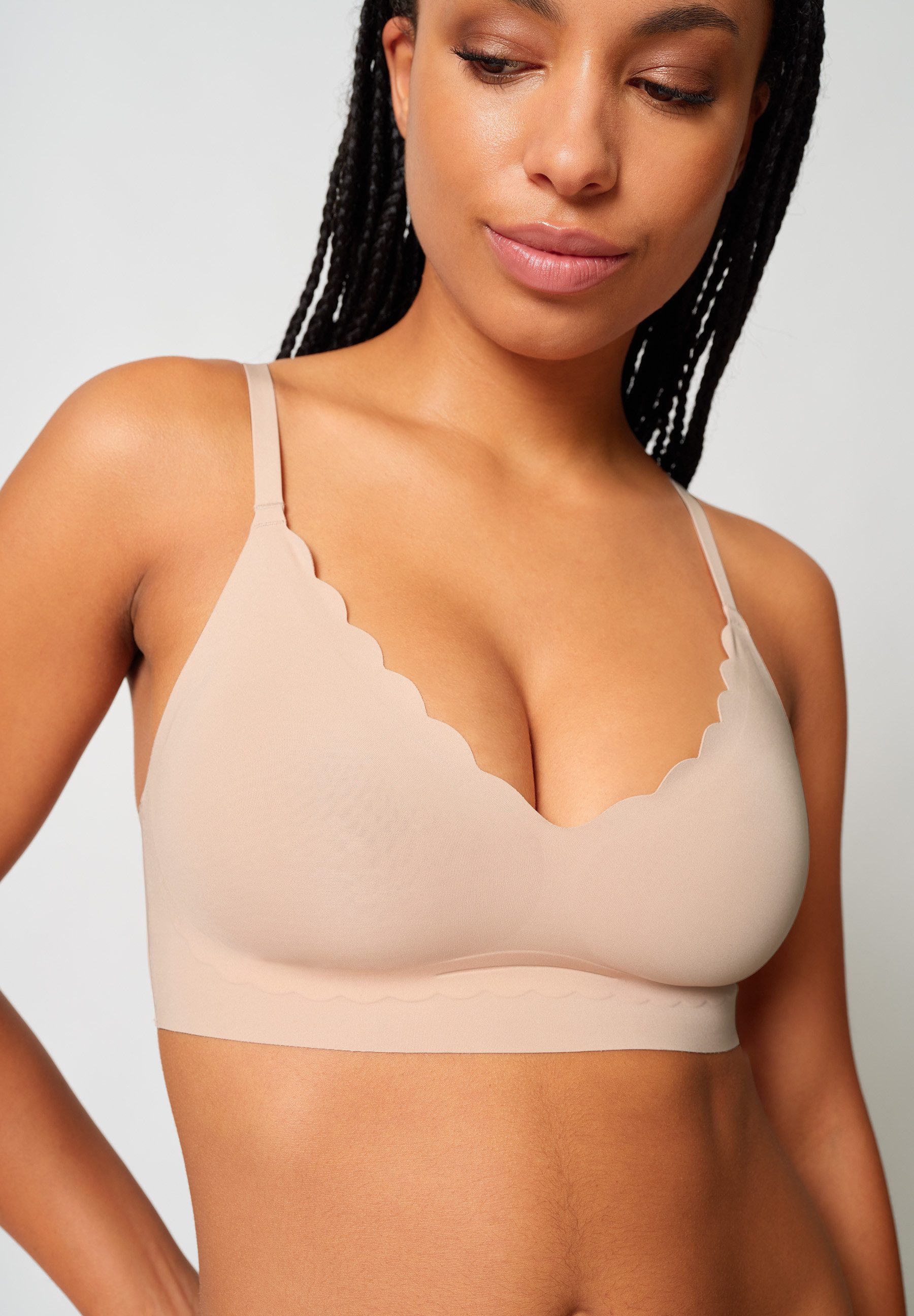 Skiny Bustier Sensation doppellagig, mit herausnehmbaren Pads, V-Ausschnitt