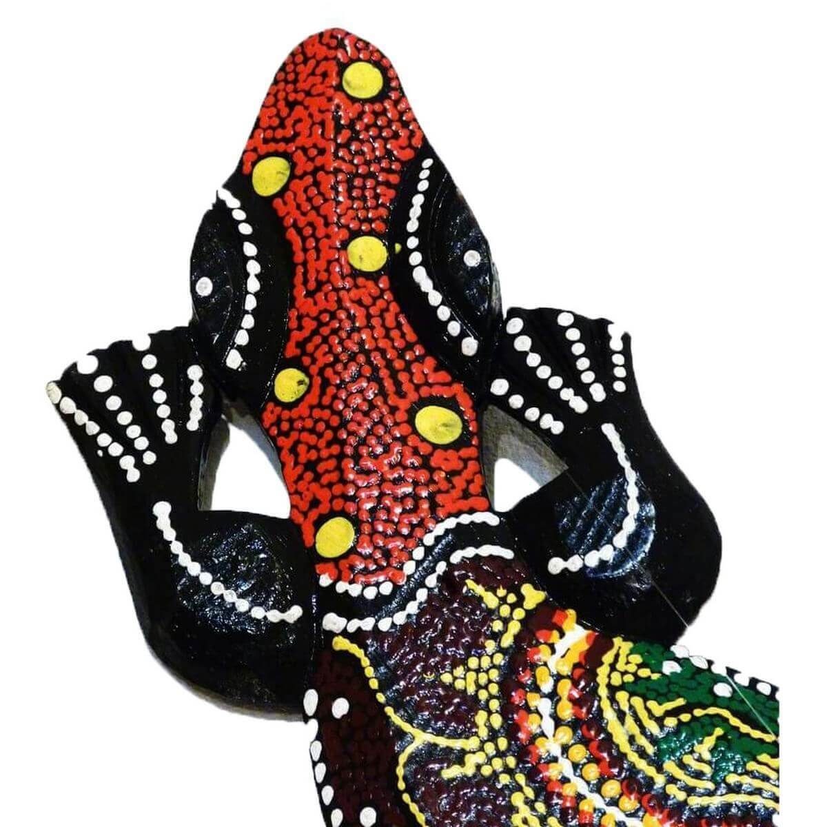 Wanddekoobjekt Gecko dotpainting