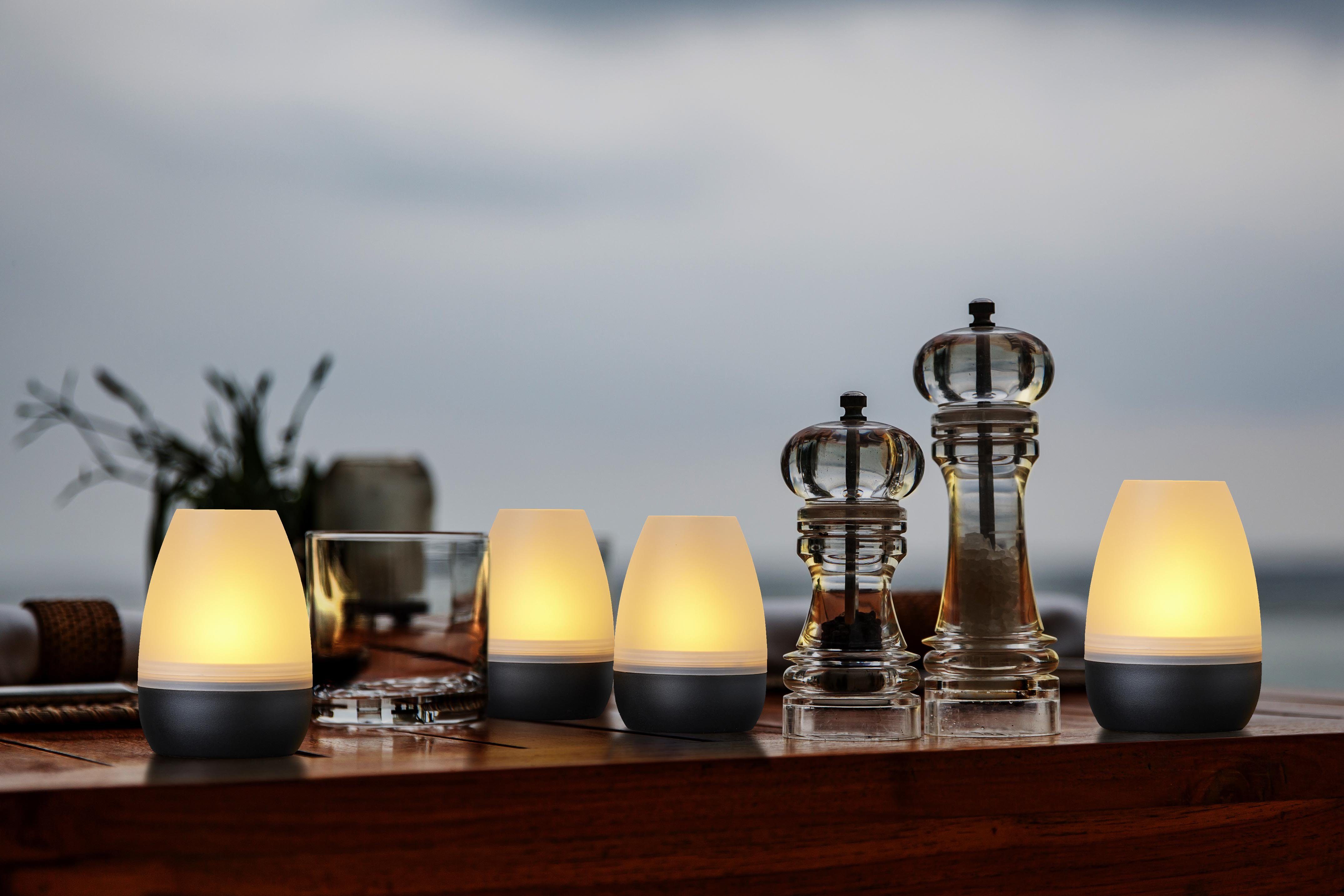 Northpoint LED Dekolicht LED Akku Lounge Lights Kabellos für Innen und Außen RGBW Flackereffekt – Bild 4 von 5