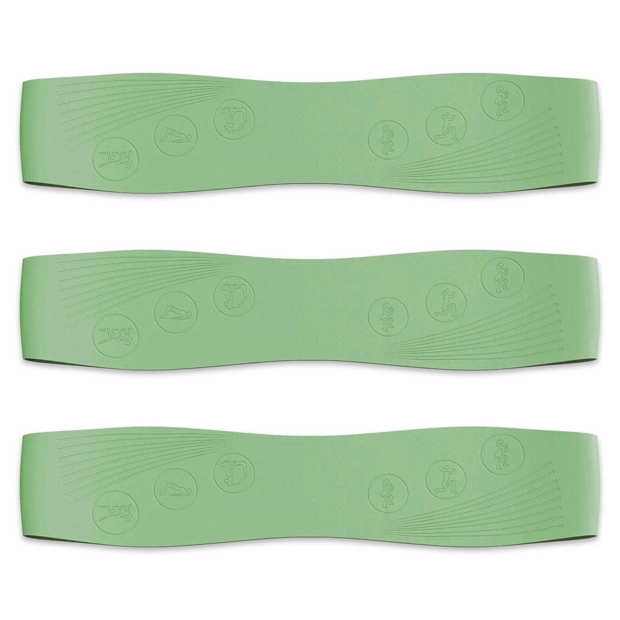 NEOLYMP Trainingsband Pilates Fitnessbänder - Resistance Bands 3er Set – 9/14/18 kg, 3 Widerstandsstufen Silikon Gymnastikband rutschfest für Pilates, Yoga
