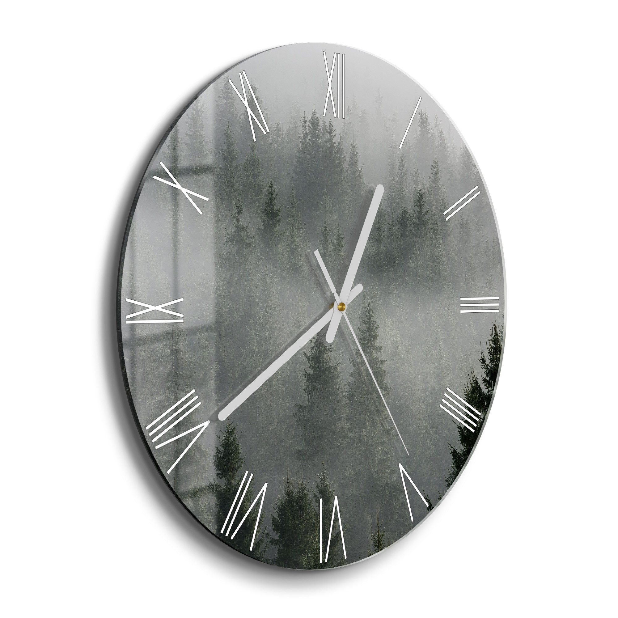 DEQORI Wanduhr 'Nebelwaldmystik' (Glas Glasuhr modern günstig online kaufen