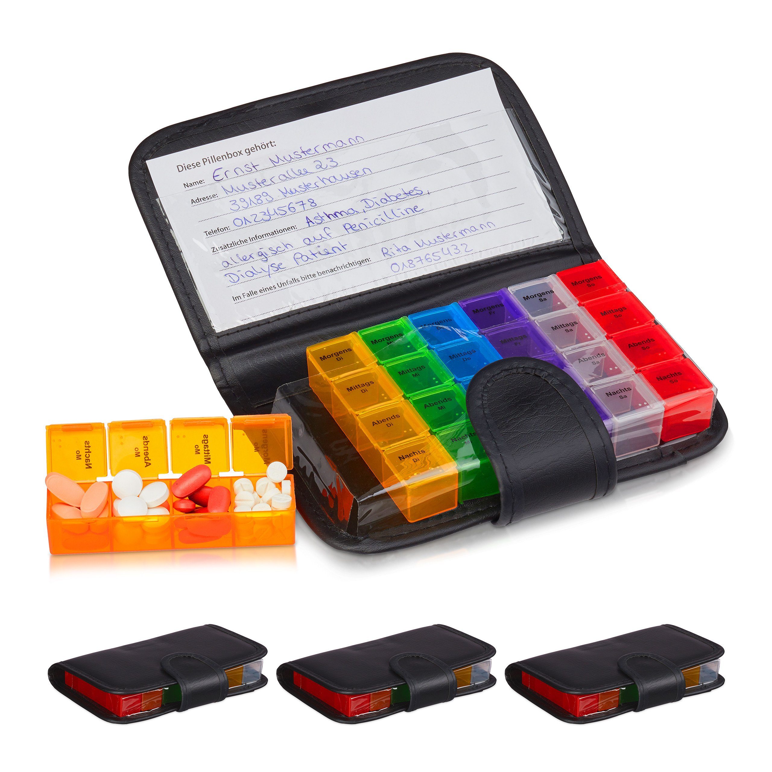 Mini-Kapsel Pillendose Metal Pillenbox Tablettenbox Pille Box aus Messing 