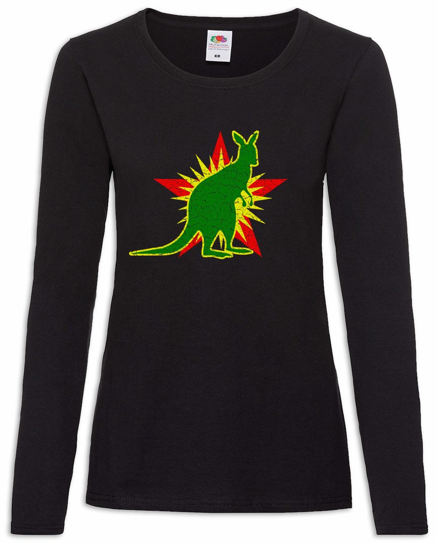 Urban Backwoods Langarmshirt Socialist Kangaroo Damen Langarmshirt Red Känguru Stern Kommunismus (1-tlg) Socialism Star Sozialismus Jamaika
