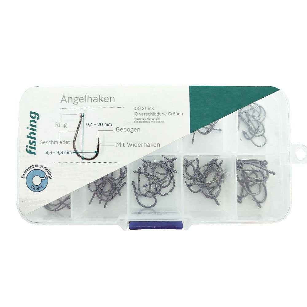 BEAZZ Dropshot-Haken Dropshot-Haken Angelhaken Set Angeln Zubehör, (Set, 100-St), Rostfrei, sofort lieferbar