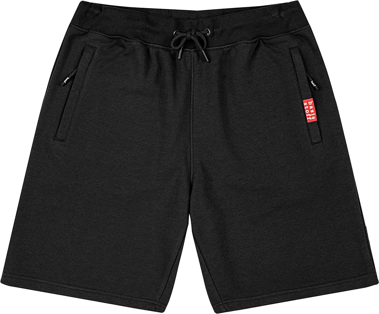 Basisstoff Shorts Lobo Herren Short Cotton Sweat Kurze Hose Bermuda Sweatpant