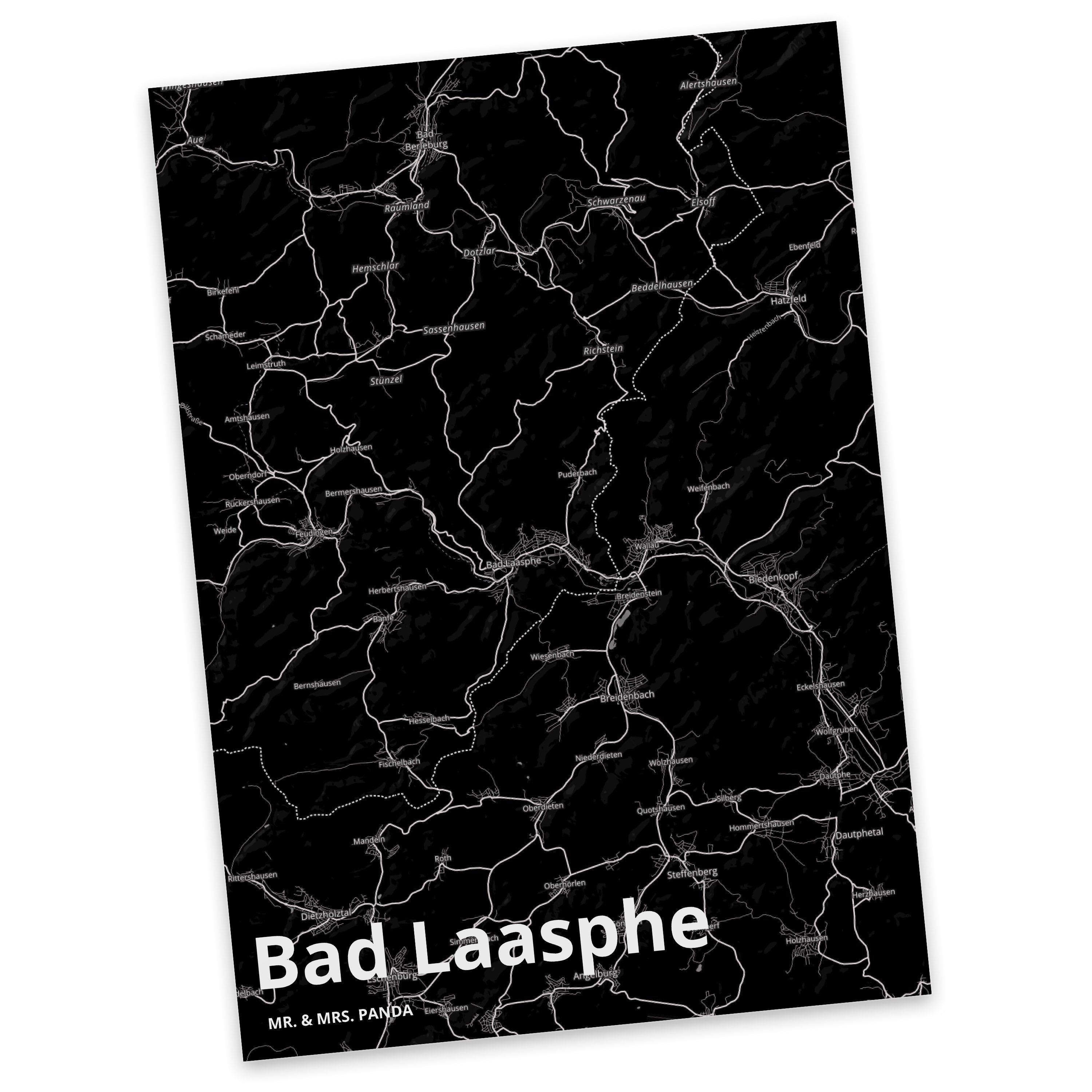 - Bad Laasphe & Ort Geschenkkarte, Mr. Dankeskarte, Geschenk, Mrs. Karte, Panda Dorf, Postkarte