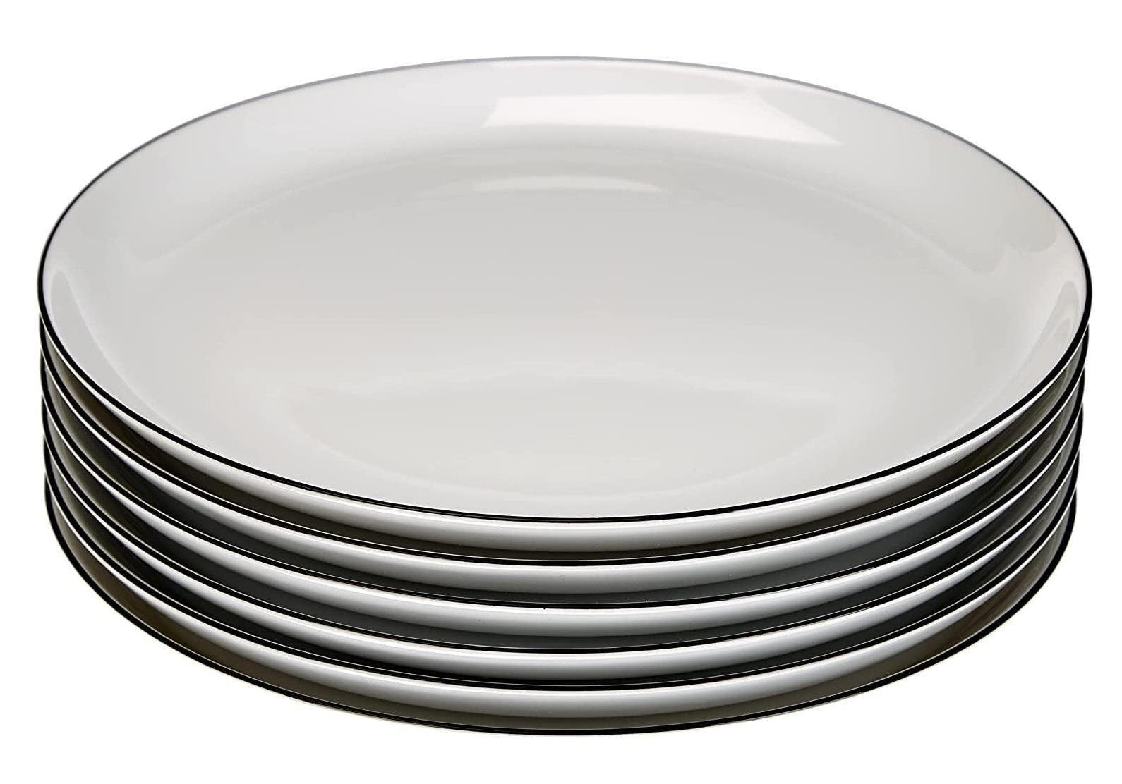 Seltmann Weiden Frühstücksteller Seltmann Weiden Lido Black Line rund Frühstücksteller 20 cm 6er Set
