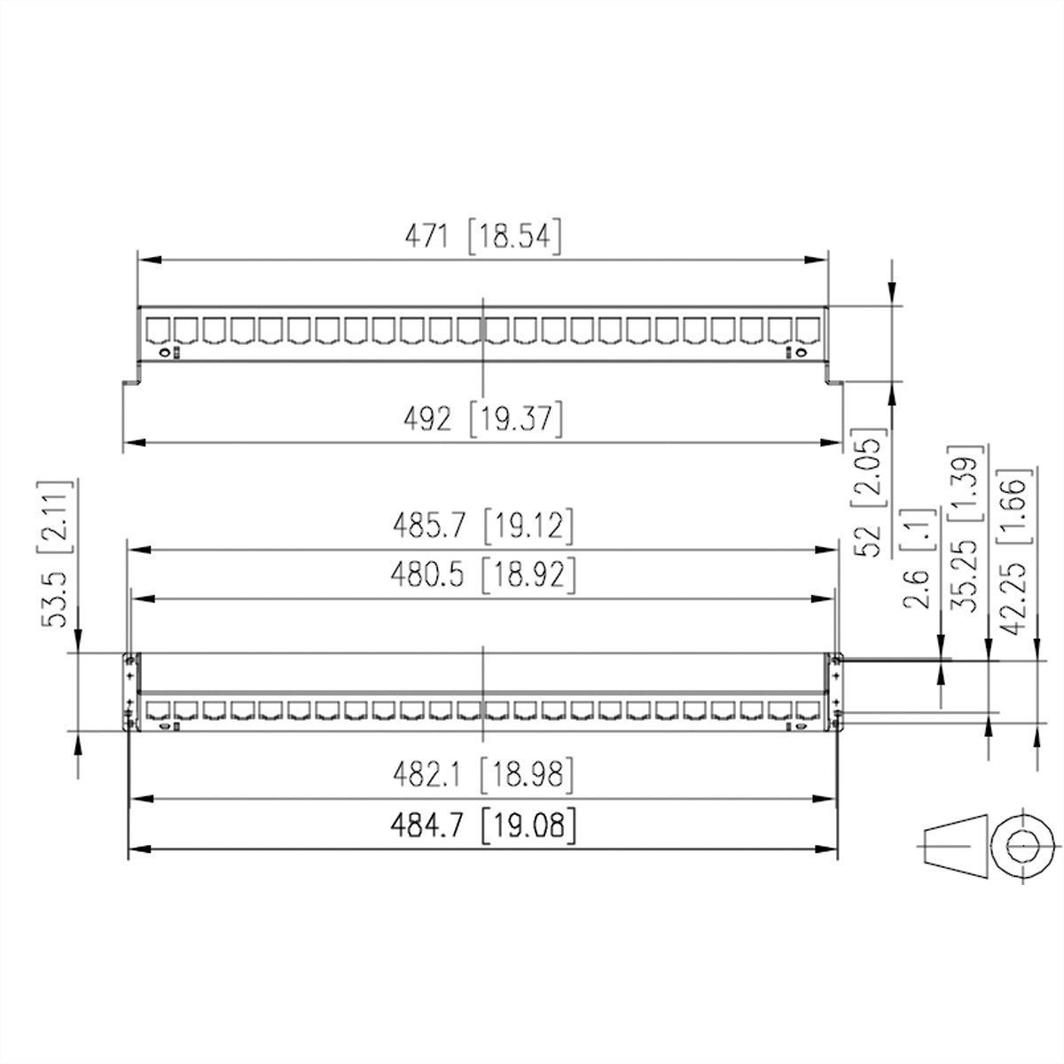 Metz Connect SmartConnectPP 24Port MC-Modul Netzwerk-Panel