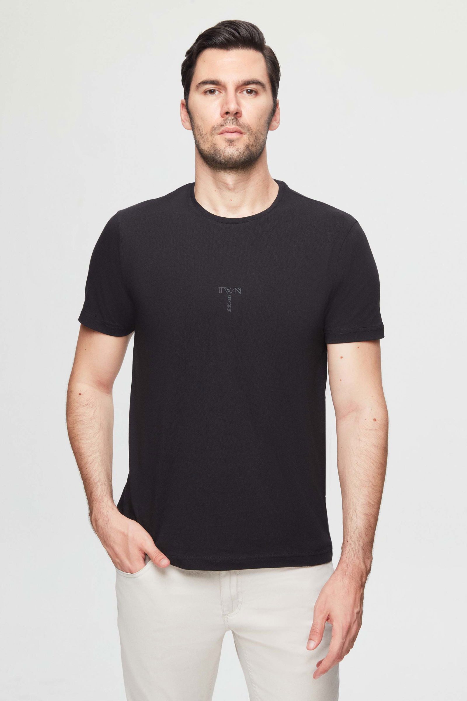D'S DAMAT T-Shirt Twn – T-Shirt aus 100 % Baumwolle mit normaler Passform