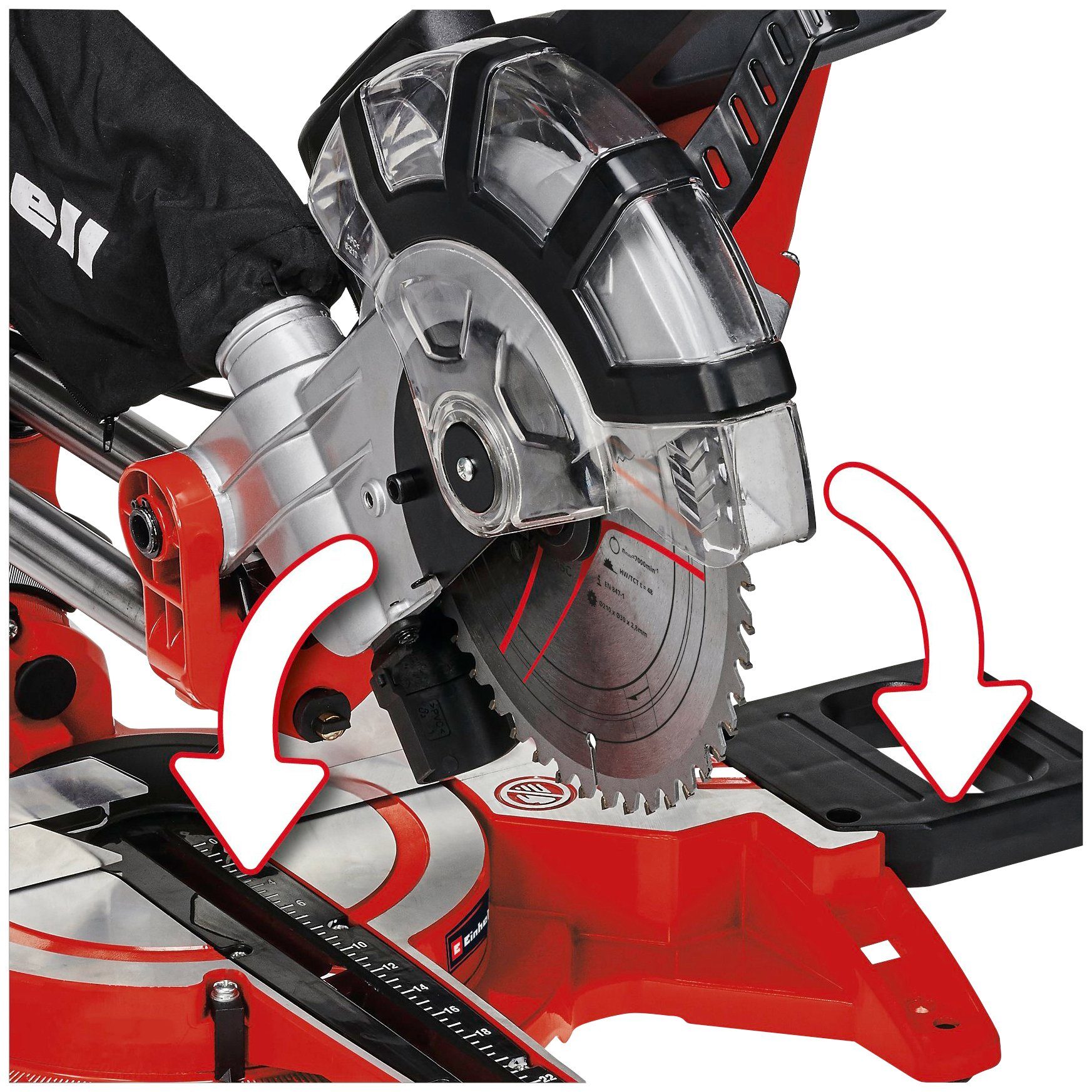 Einhell Zug-, Kapp- und Gehrungssäge 1500 TC-SM 4900 W, U/min, 2131/1 Präzisions-Sägeblatt Dual