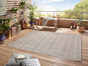 Teppich Rhone, ELLE DECORATION, rechteckig, Höhe: 4 mm, In-und Outdoor geeignet, Strapazierfähig und pflegeleicht, Flachgewebe