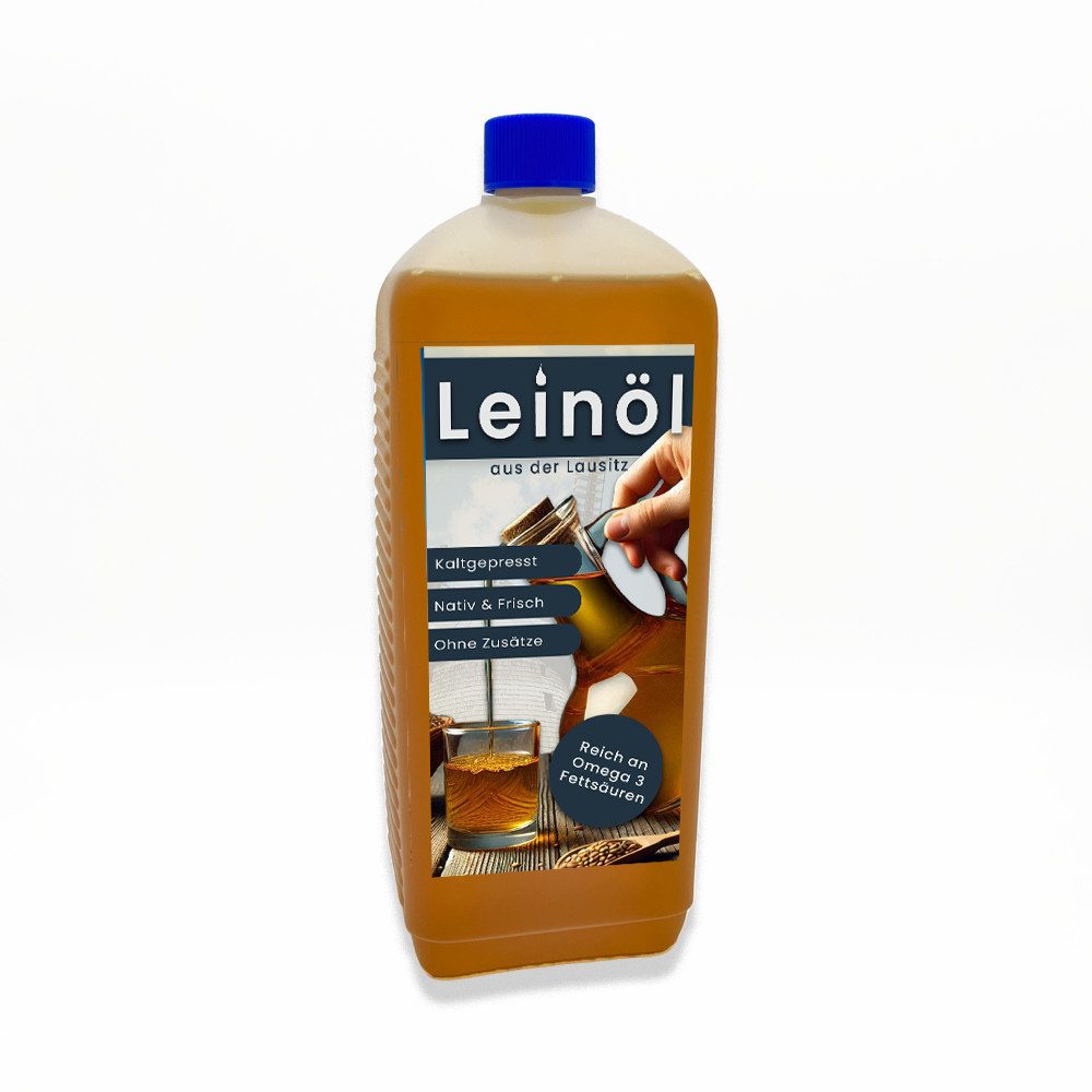 Hoyo Technology GmbH Leinöl für Tiere - 1 L – Hochwertiges Futtermittel für Pferde, Hunde, Ergänzungsfuttermittel für: Hunde, Katzen, Pferde, Meerschweinchen