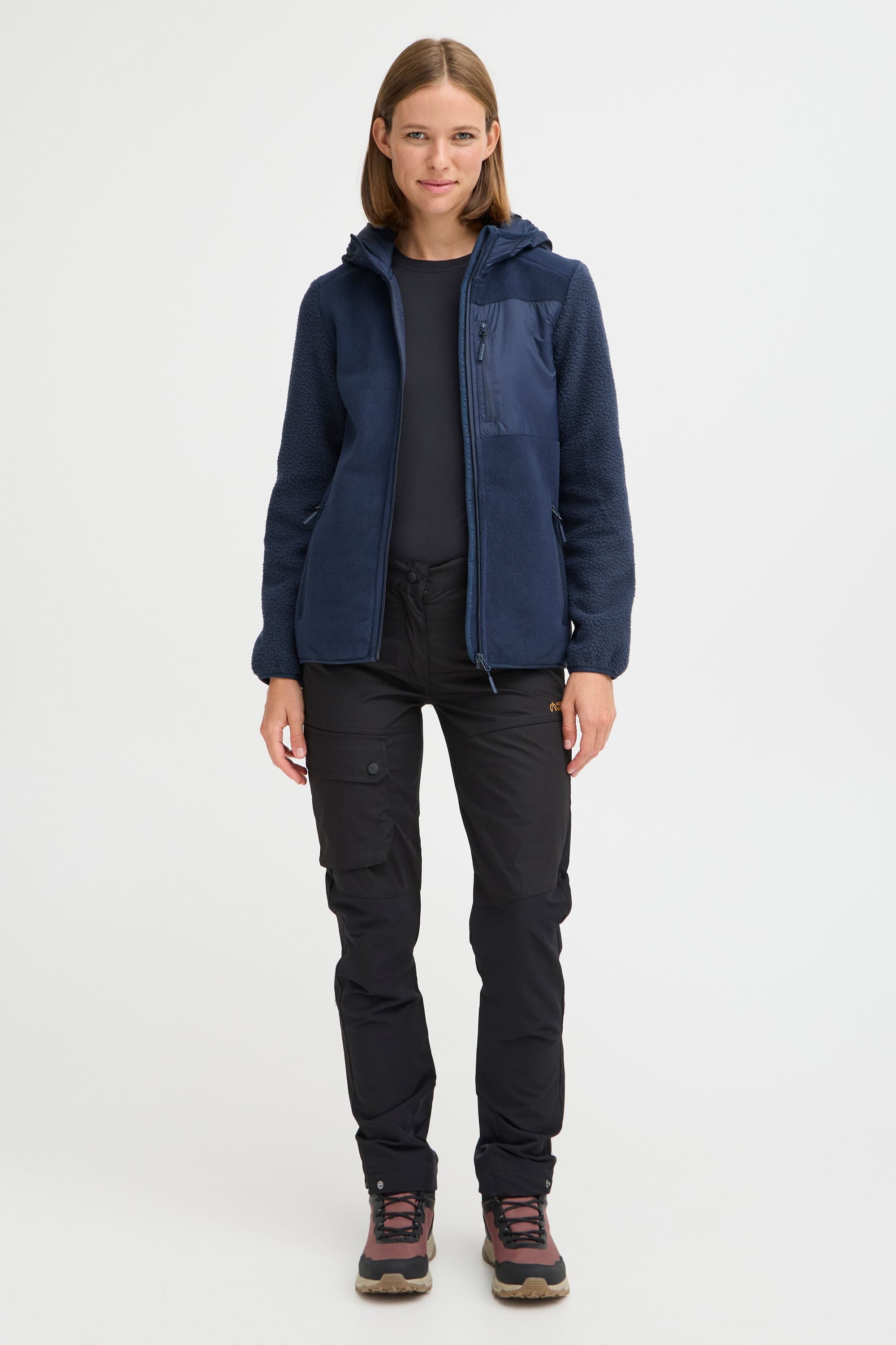 North Bend Fleecejacke NBMattea W Sportliche Fleecejacke mit Kapuze günstig online kaufen