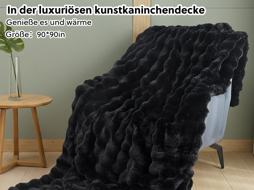 Wohndecke Kunstfell-Decke, Premium Kuscheldecke weich beidseitig, ORHOPUI, günstig online kaufen