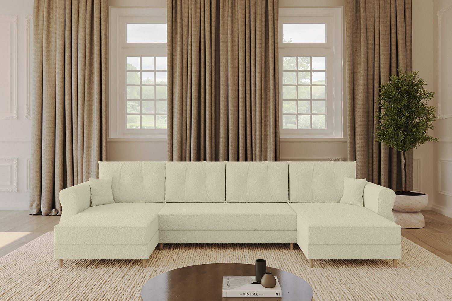 ALTDECOR Wohnlandschaft APOL-U, Couch mit Schlaffunktion, günstig online kaufen