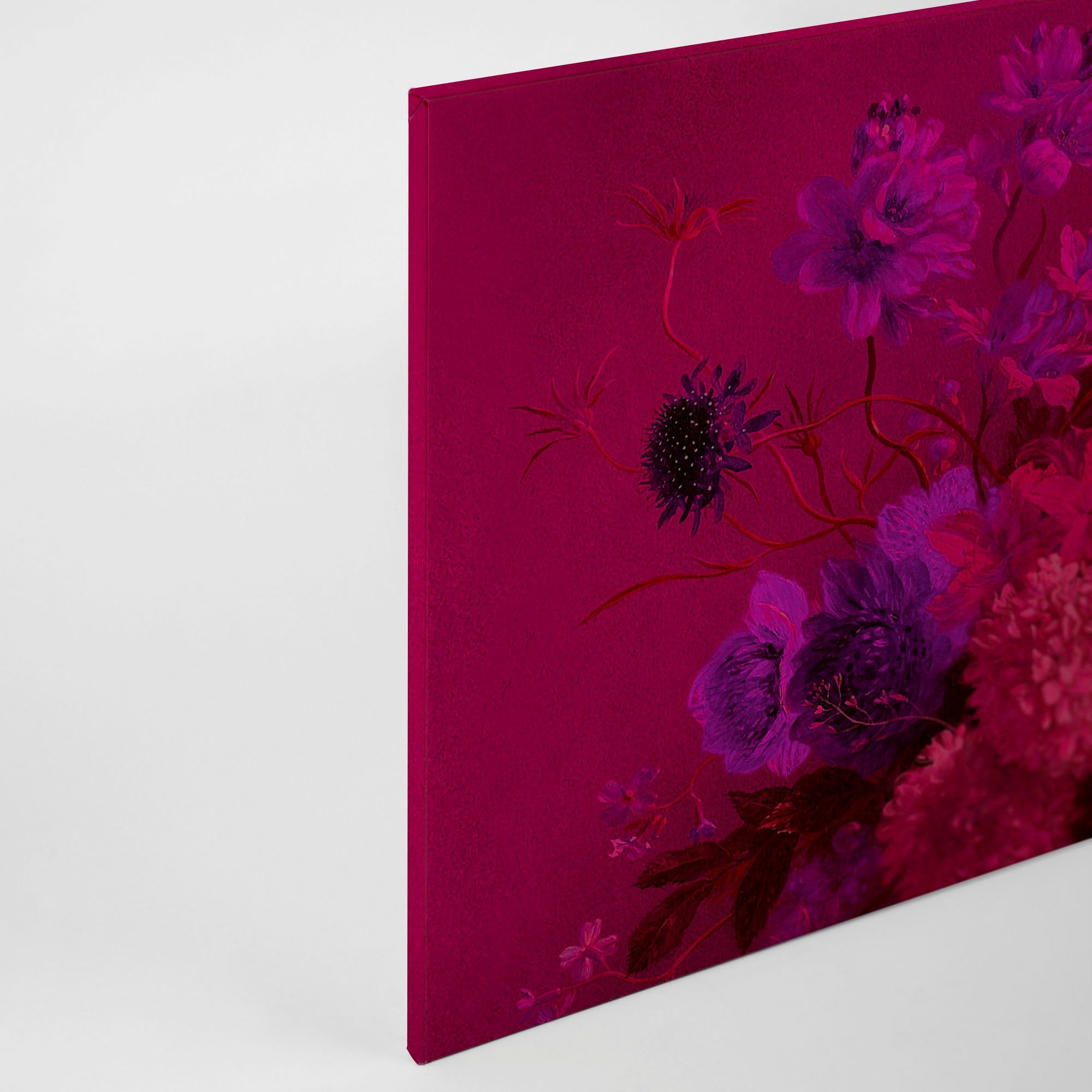 Création Leinwandbild bouquet vibrant, Floral A.S. Blumen St), Bild rosa, Blumen-Strauß Keilrahmen pink, (1 lila