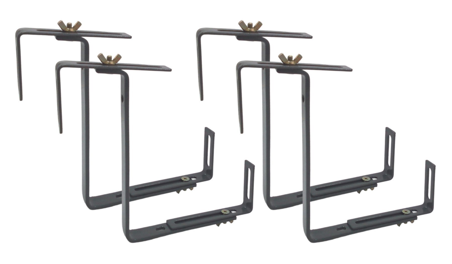 BURI Blumenkastenhalter Balkonkastenhalter 2x 2er-Set grau günstig online kaufen