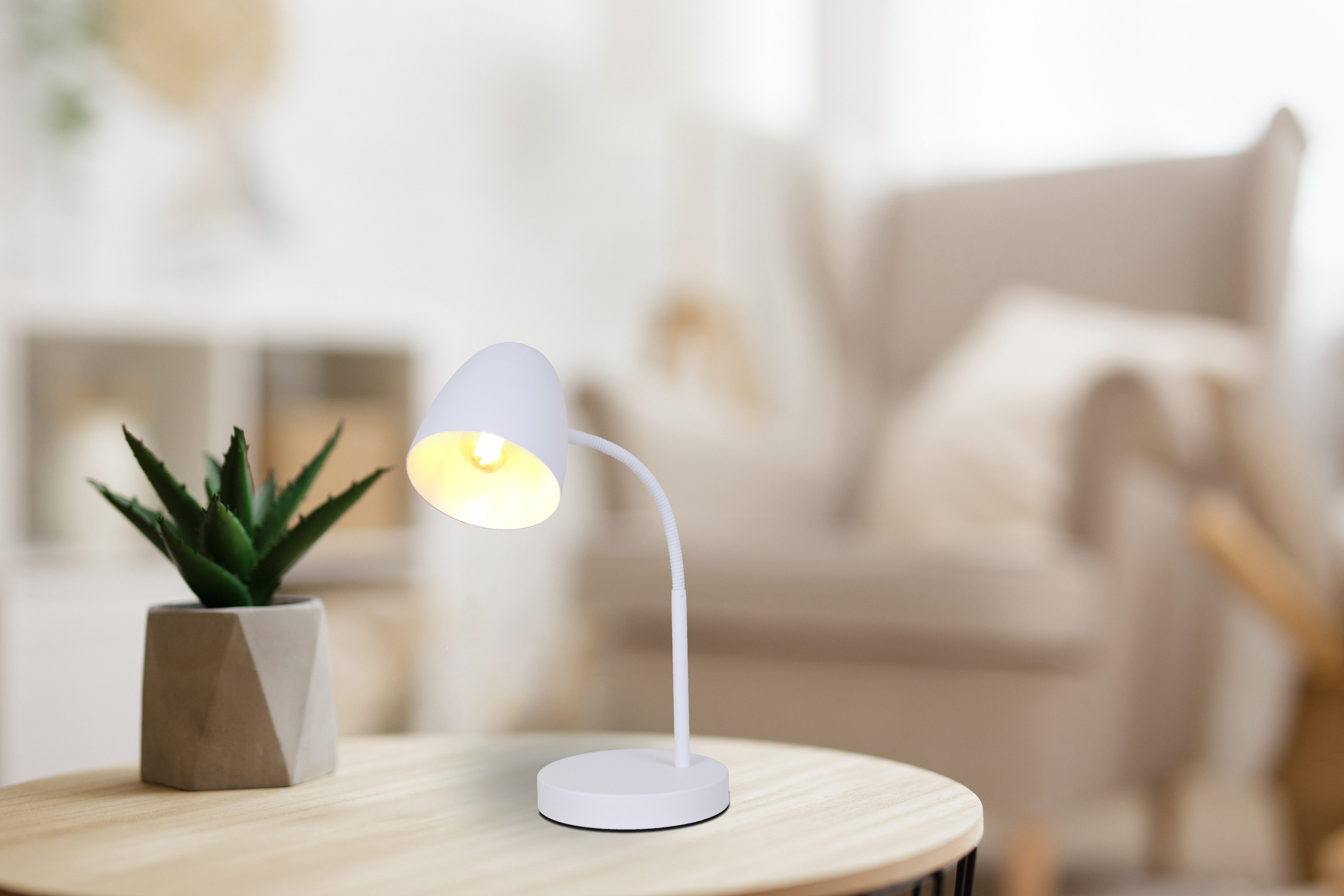 NOWA Tischleuchte JASON, ohne Leuchtmittel, Tischlampe Nachttischlampe Deko-Tischleuchte Schlafzimmer