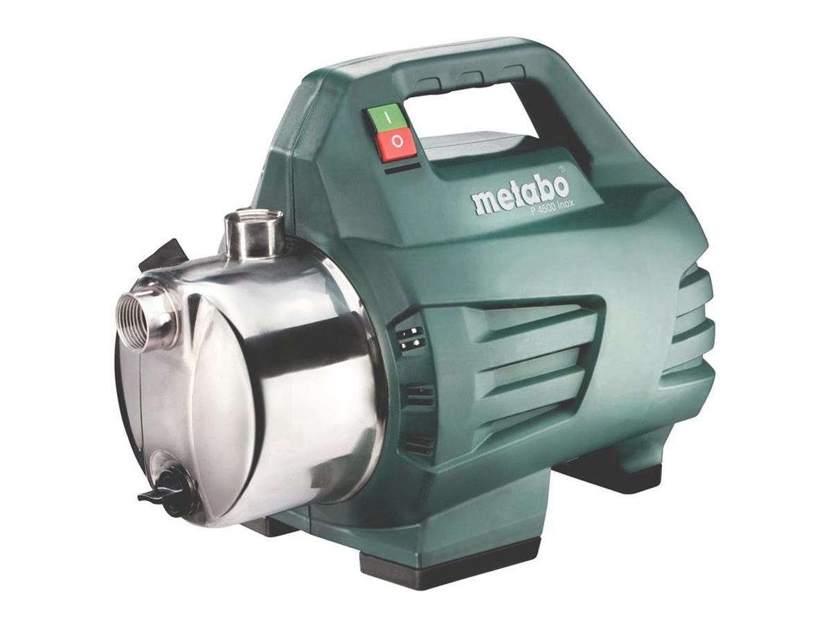 metabo Gartenpumpe P 4500 Inox (2-tlg), 4500 l/h max. Fördermenge, 4,8 bar max. Druck