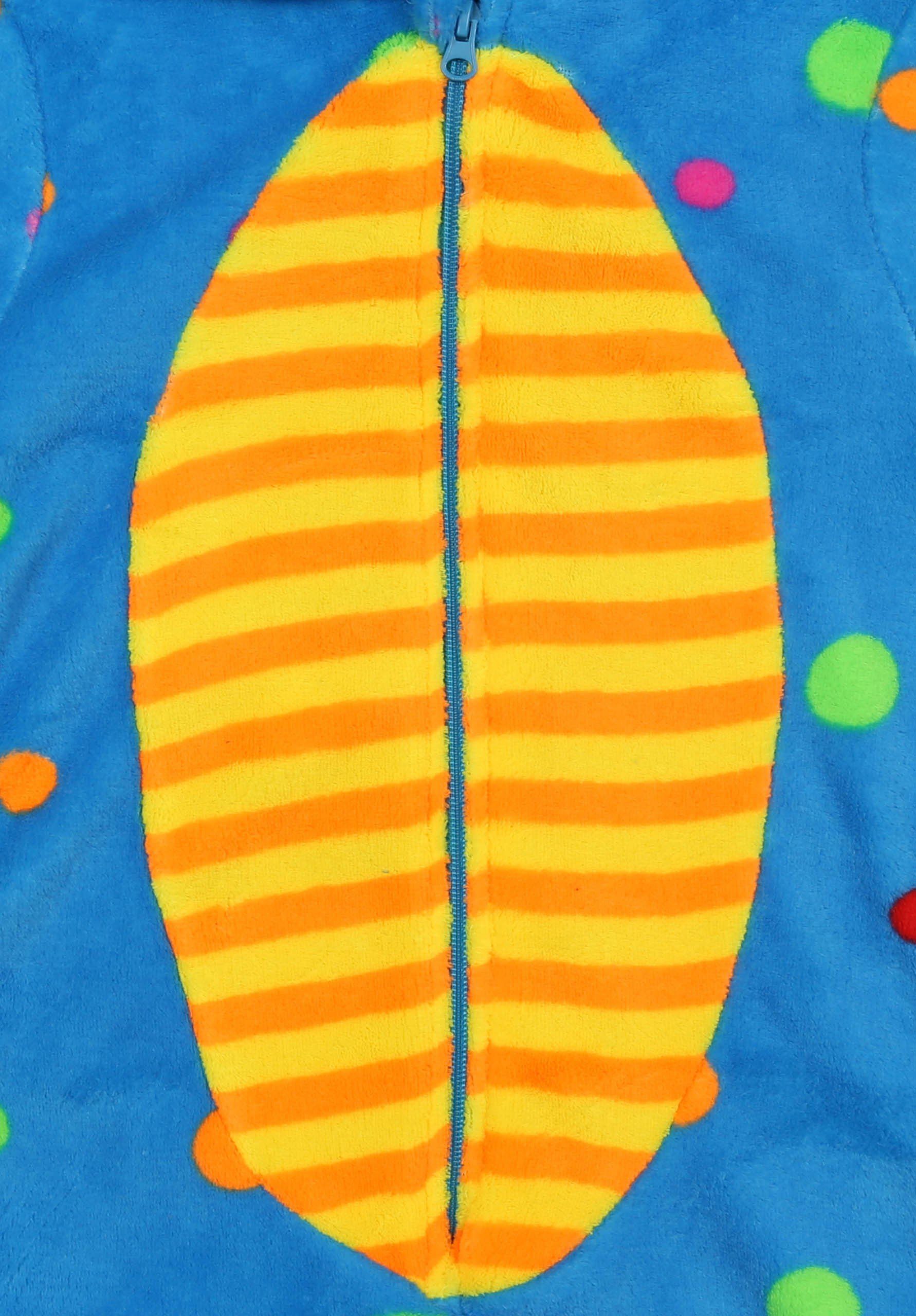Kapuze Sarcia.eu Fleece-Polka-Dot-Schlafanzug 7-8 Jahre Schlafanzug mit Monster