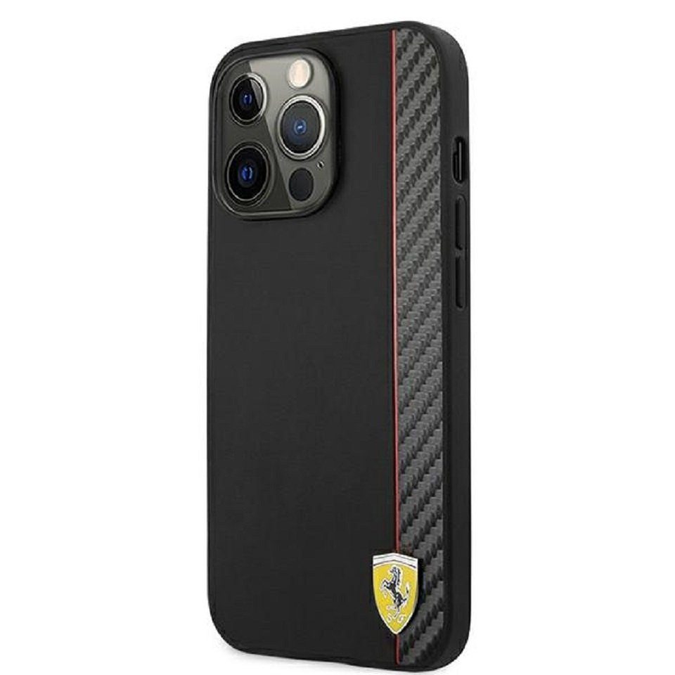 Ferrari Handyhülle iPhone 13 Pro Max Cover Hardcase schwarz 6,7 Zoll, Kantenschutz
