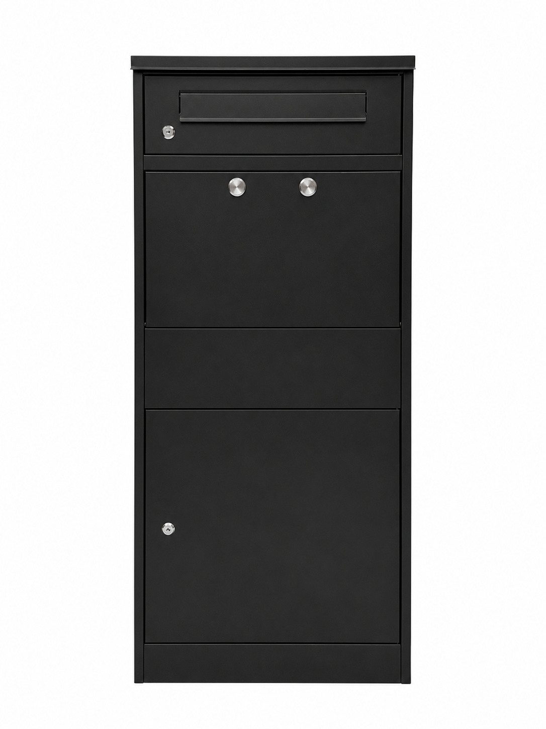 Radius Paketbriefkasten Paketbriefkasten Letterman 4 Schwarz inkl. LED Licht