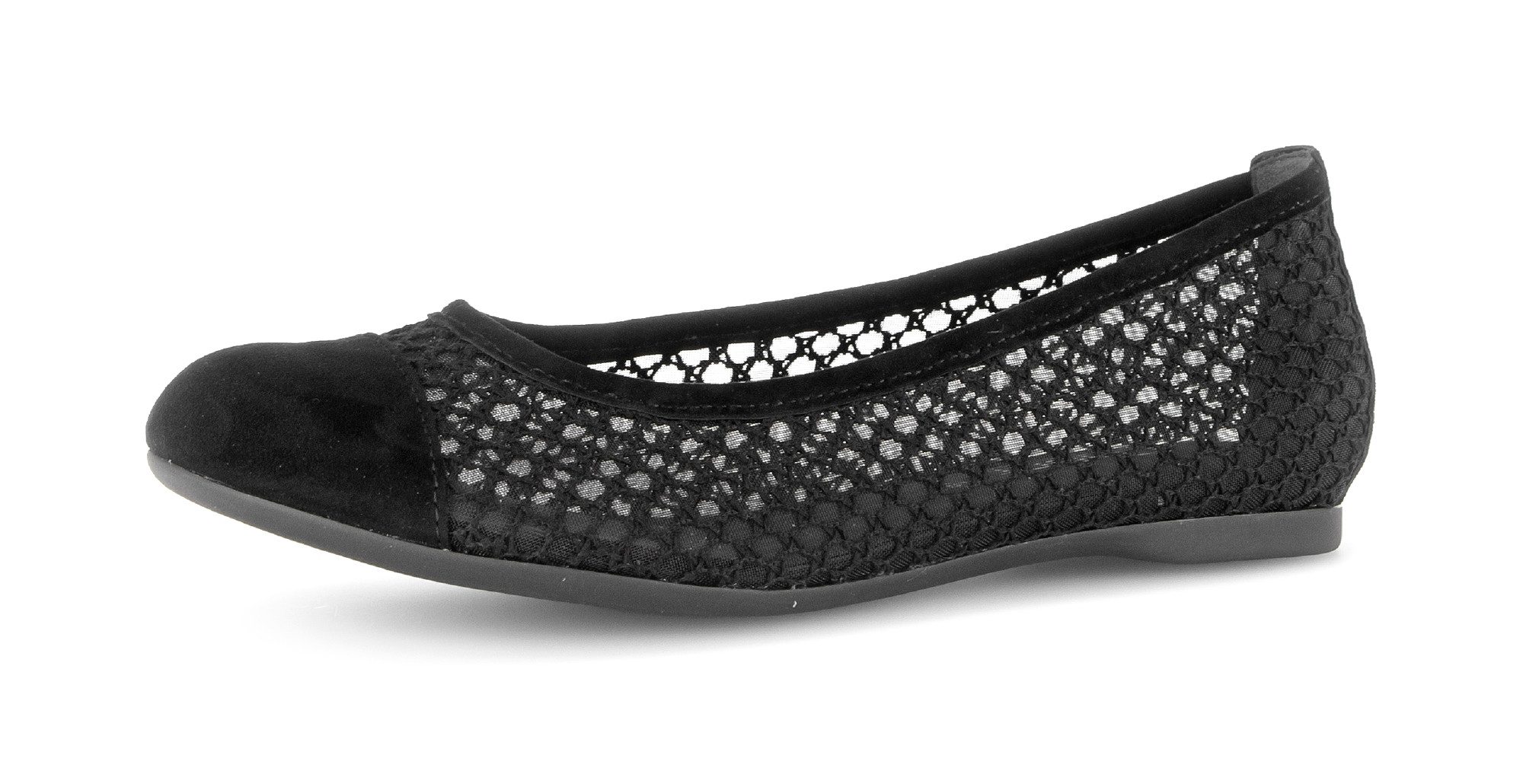 Gabor Ballerina Frühlingsschuh, Schlupfschuh in sommerlicher Häkeloptik