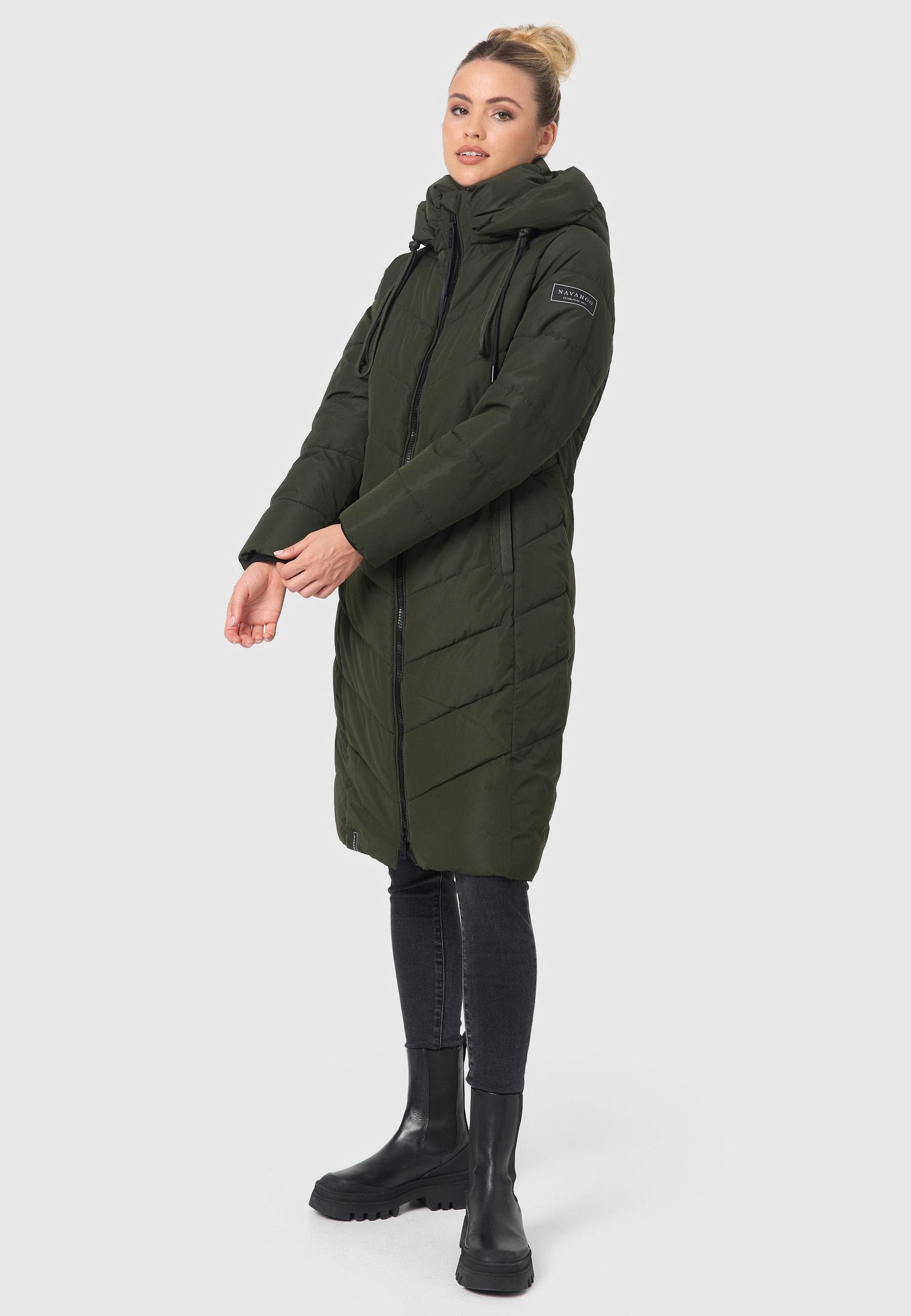 Navahoo Steppmantel Sahnekatzii XIV Schicker Wintermantel mit kuschlig warm wattiertem Kragen