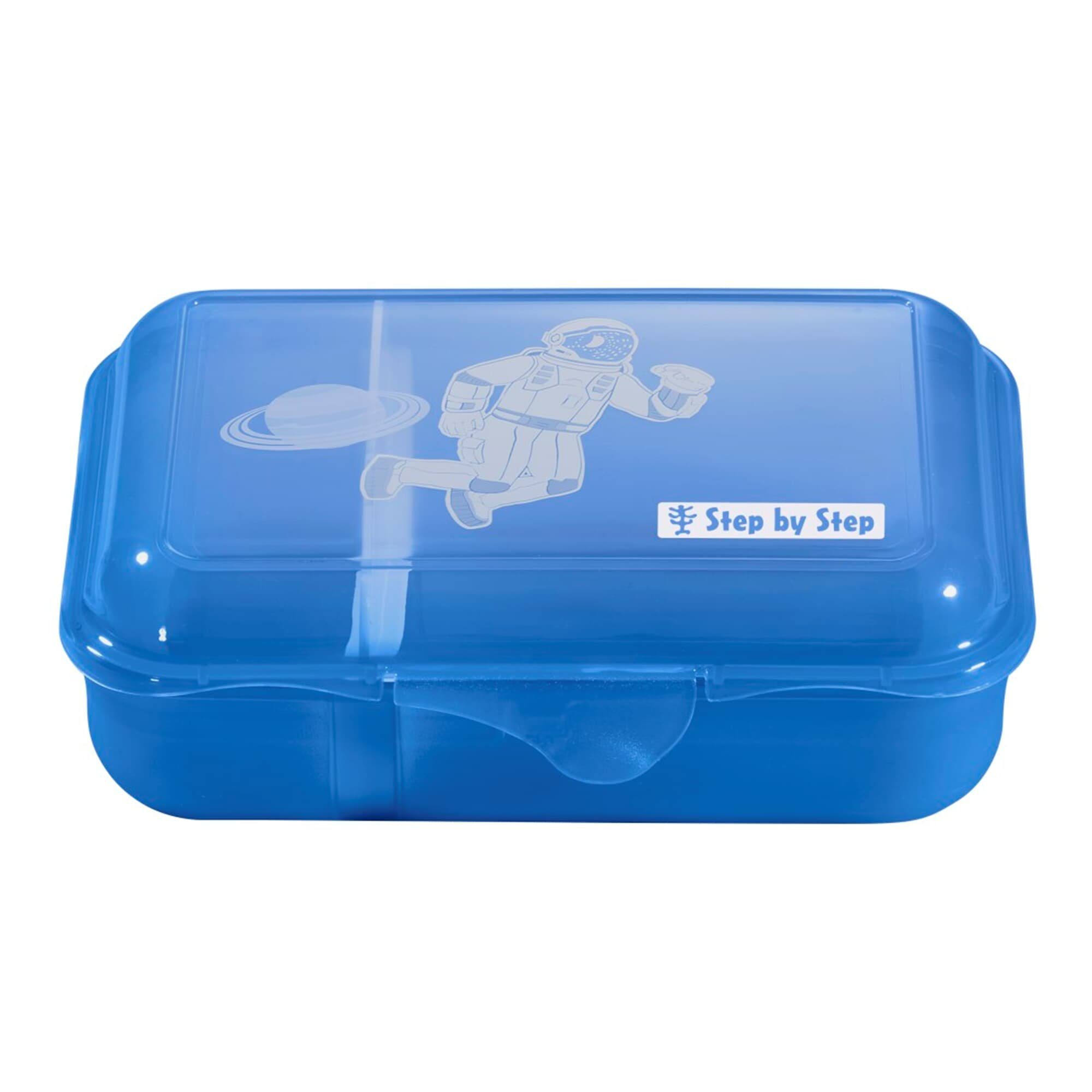 Step by (1-tlg) Cosmo, Blau BPA-frei, spülmaschinengeeignet, Klickverschluss, mit Astronaut Lunchbox Star Step Kunststoff