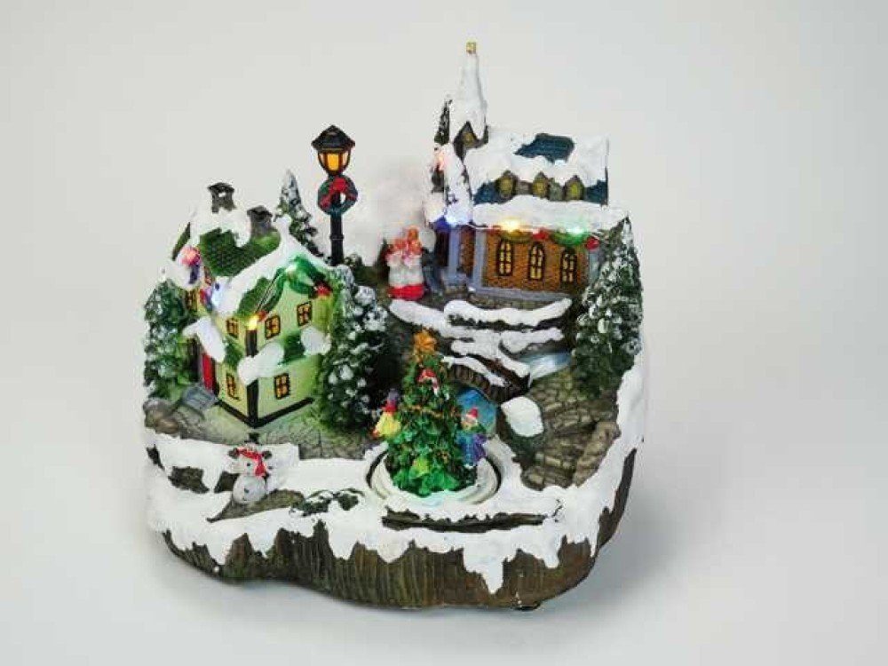 Musicboxworld Spieluhr Spieluhr - Beleuchtetes Weihnachtsdorf