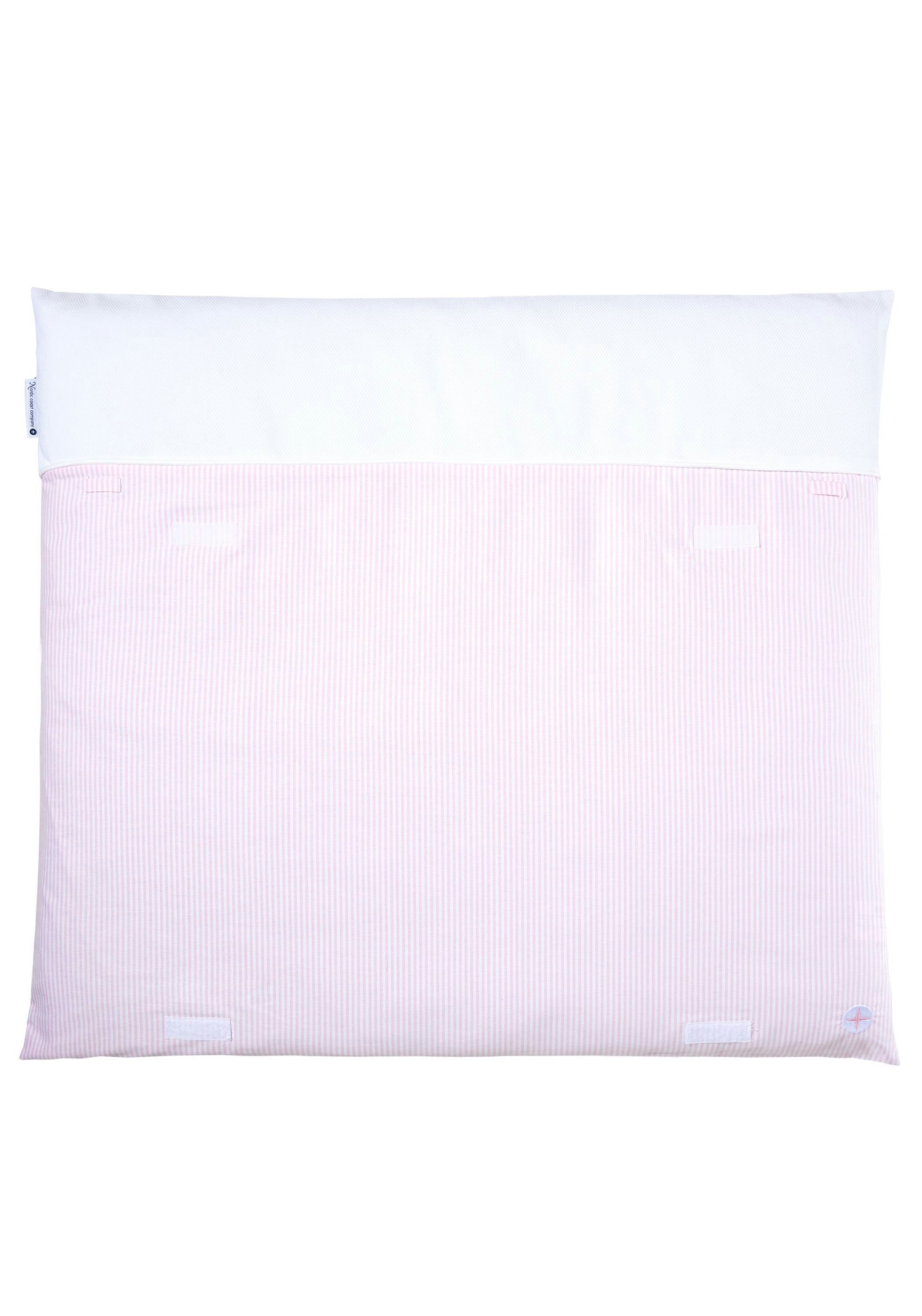 Rosa gestreift Company Baby Wickelauflage [70x80 Wickelauflage, cm] Weiß 100% Wechselbares zertifizierte Handtuch Nordic Coast Baumwolle Wickeltischauflage Wickelunterlage